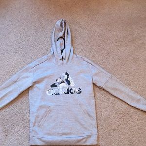 Women’s gray Addidas sweatshirt size small.